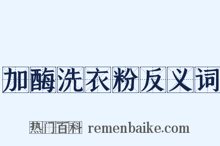 加酶洗衣粉反义词是什么意思的图片